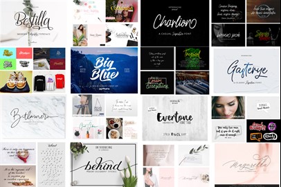 57 Premium Fonts with Extras
