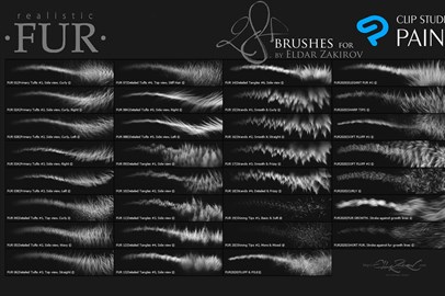 Realistic FUR Brushes for CLIP STUDIO PAINT