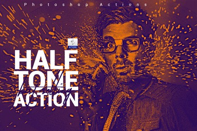 Halftone Photoshop Actions