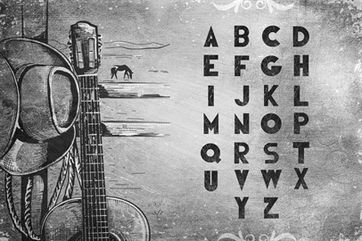 Wild west Typeface Brush