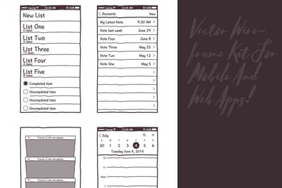 Vector Wireframe Kit For Mobile And Web Apps!  Mockup / Template