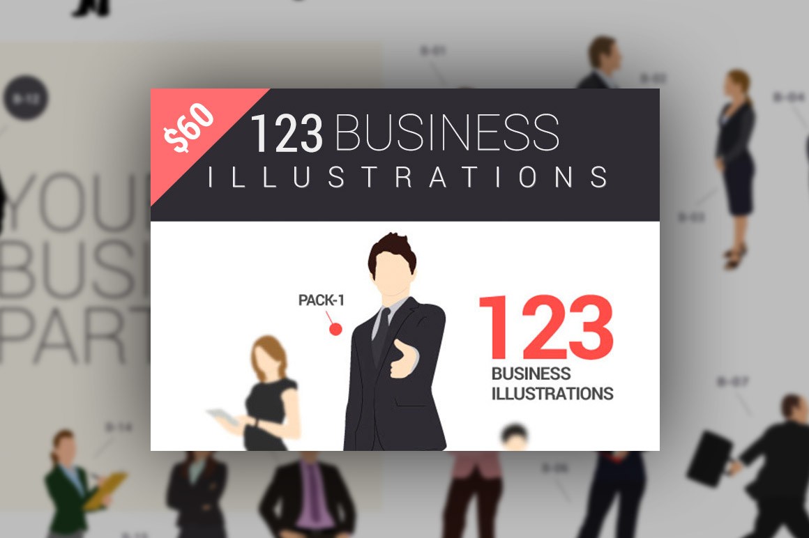 123 Business Illustrations Available In 2 Formats ai and svg