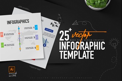 25+ Vector Infographics Templates - Mockup