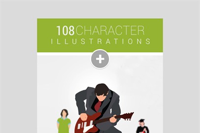 108 Character Illustrations Available In 2 Formats ai and svg