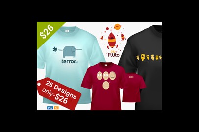 26 T shirts/Posters Designs only $26