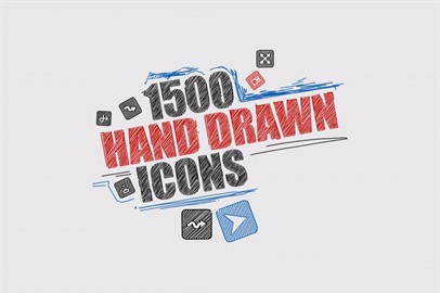 1500 Hand Drawn Icon Bundle To Consume Your Work Hustle!