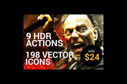 9 Amazing Actions and 198 Icons Only $24