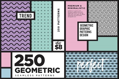 250 Geometric Seamless Patterns