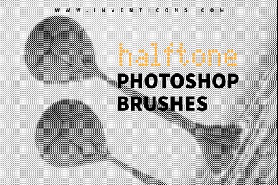 60 Halftone Photoshop Brushes