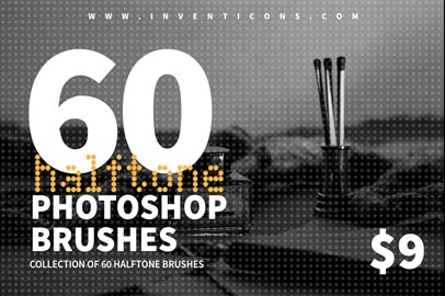 60 Halftone Photoshop Brushes