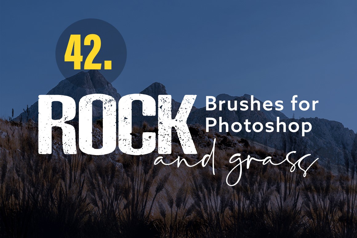 42 Rock and Grass Photoshop Brushes