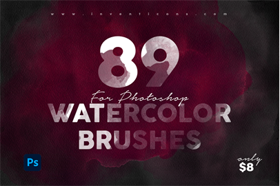 89 Realistic Watercolor Brushes - Photoshop
