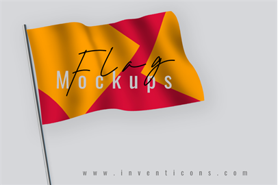 26 Realistic 3D Flag Mockups