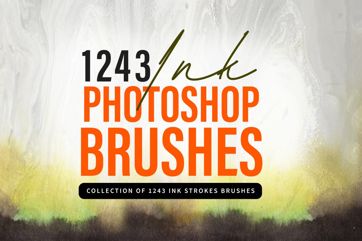 1243 Ink Stroke Brushes for Photoshop