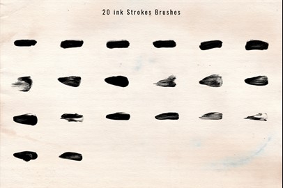 1243 Ink Stroke Brushes for Photoshop