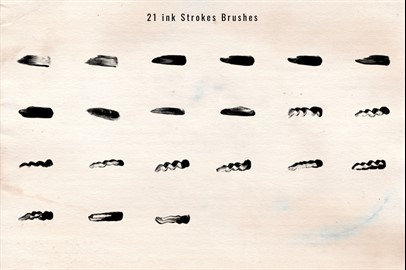 1243 Ink Stroke Brushes for Photoshop