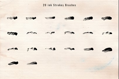 1243 Ink Stroke Brushes for Photoshop