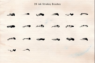 1243 Ink Stroke Brushes for Photoshop