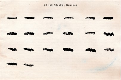 1243 Ink Stroke Brushes for Photoshop