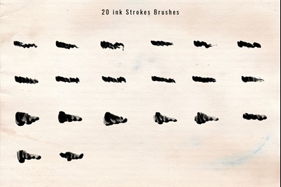 1243 Ink Stroke Brushes for Photoshop