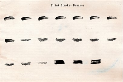1243 Ink Stroke Brushes for Photoshop