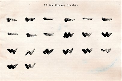 1243 Ink Stroke Brushes for Photoshop