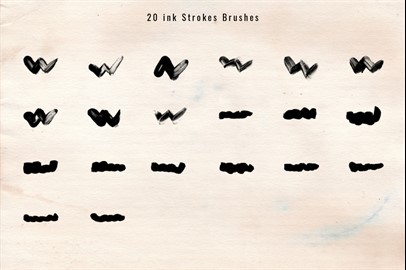 1243 Ink Stroke Brushes for Photoshop