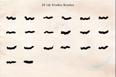 1243 Ink Stroke Brushes for Photoshop