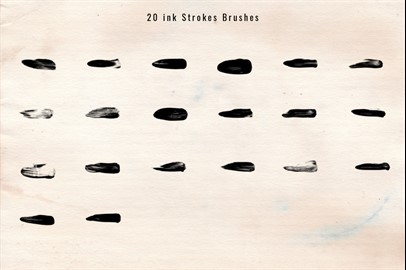 1243 Ink Stroke Brushes for Photoshop