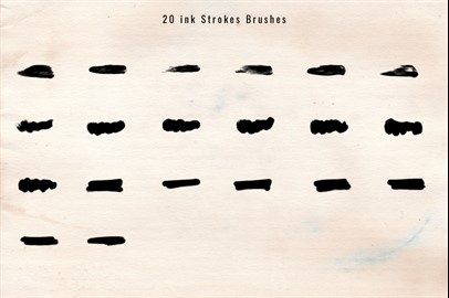 1243 Ink Stroke Brushes for Photoshop