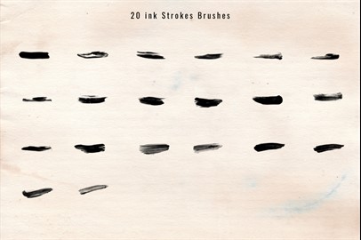 1243 Ink Stroke Brushes for Photoshop