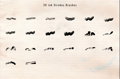 1243 Ink Stroke Brushes for Photoshop