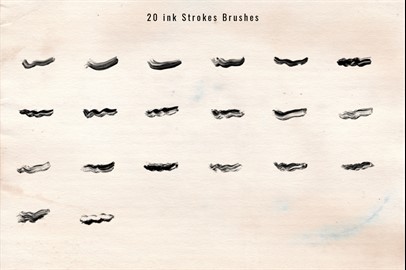 1243 Ink Stroke Brushes for Photoshop