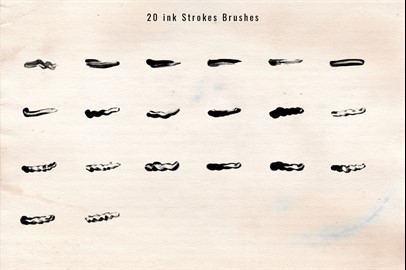 1243 Ink Stroke Brushes for Photoshop