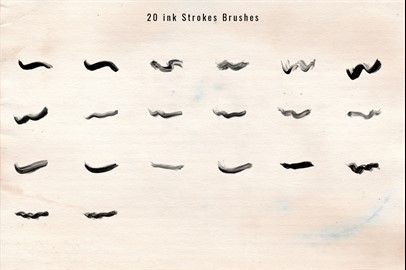 1243 Ink Stroke Brushes for Photoshop