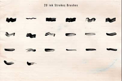 1243 Ink Stroke Brushes for Photoshop