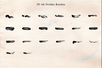 1243 Ink Stroke Brushes for Photoshop