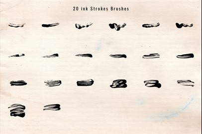 1243 Ink Stroke Brushes for Photoshop