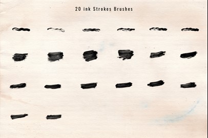 1243 Ink Stroke Brushes for Photoshop