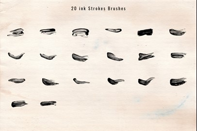 1243 Ink Stroke Brushes for Photoshop