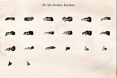 1243 Ink Stroke Brushes for Photoshop