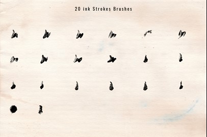 1243 Ink Stroke Brushes for Photoshop