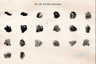 1243 Ink Stroke Brushes for Photoshop