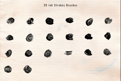 1243 Ink Stroke Brushes for Photoshop