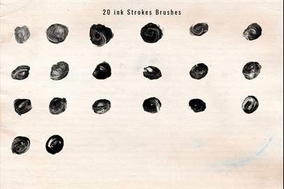 1243 Ink Stroke Brushes for Photoshop