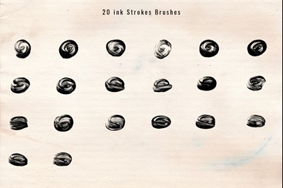 1243 Ink Stroke Brushes for Photoshop