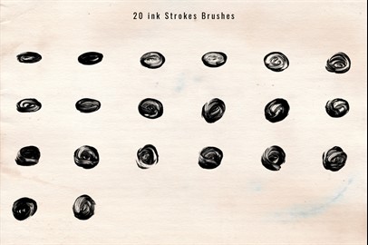 1243 Ink Stroke Brushes for Photoshop