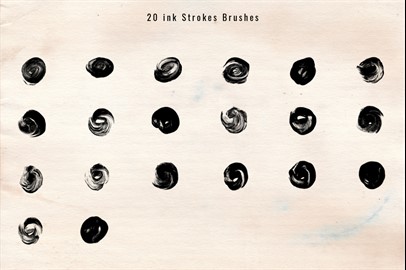 1243 Ink Stroke Brushes for Photoshop