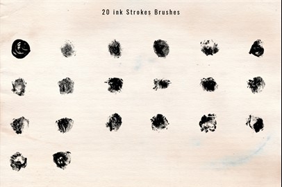 1243 Ink Stroke Brushes for Photoshop