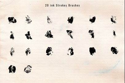 1243 Ink Stroke Brushes for Photoshop